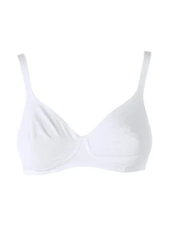 Gios CANNELLA Reggiseno con coppe preformate con rinforzo imbottito in cotone COPPA B - bianco