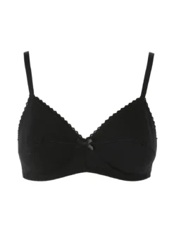 Gios 145 Reggiseno con coppe in doppio tessuto in cotone elasticizzato COPPA B - nero