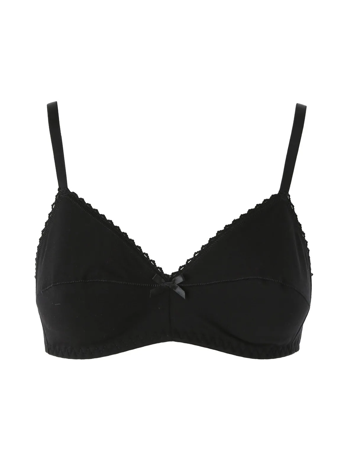Gios 145 Reggiseno con coppe in doppio tessuto in cotone elasticizzato COPPA B - nero