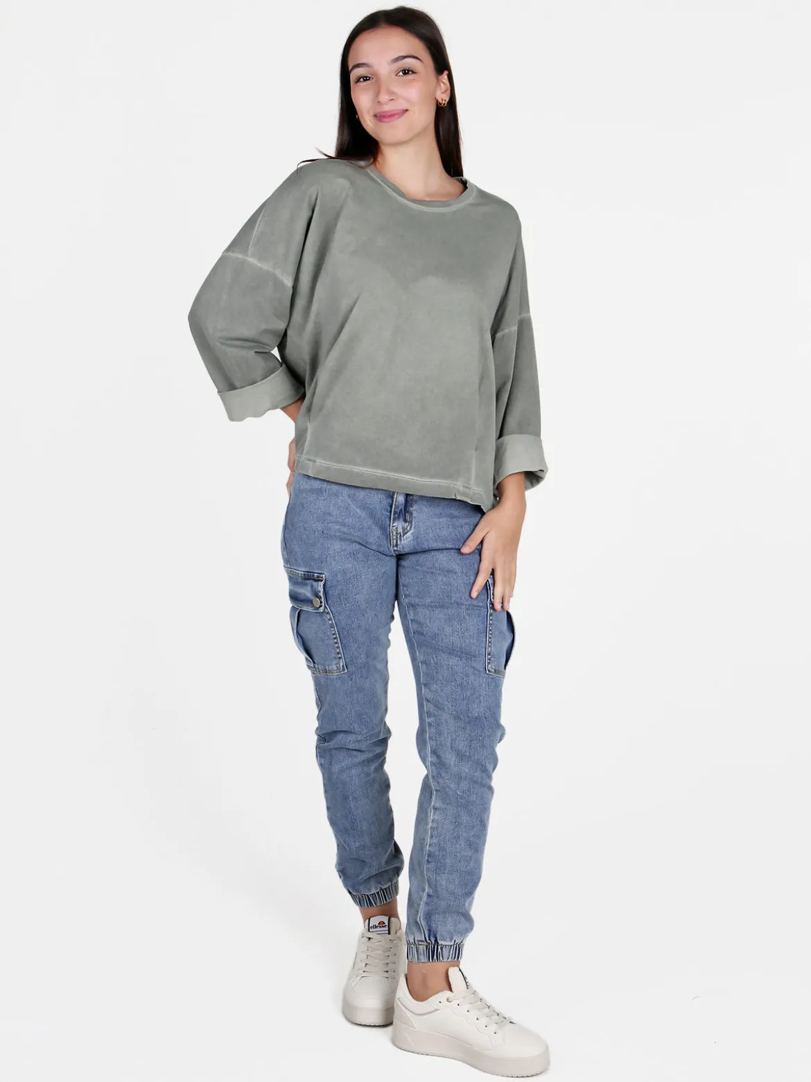 Gioya Felpa leggera da donna oversize