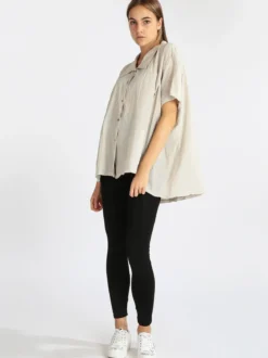 Gioya Maxi camicia donna con manica a pipistrello