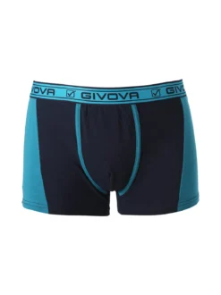 Givova Boxer da uomo bicolore in cotone bielastico - ottanio