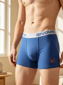 Givova Boxer da uomo in cotone bielastico - blu