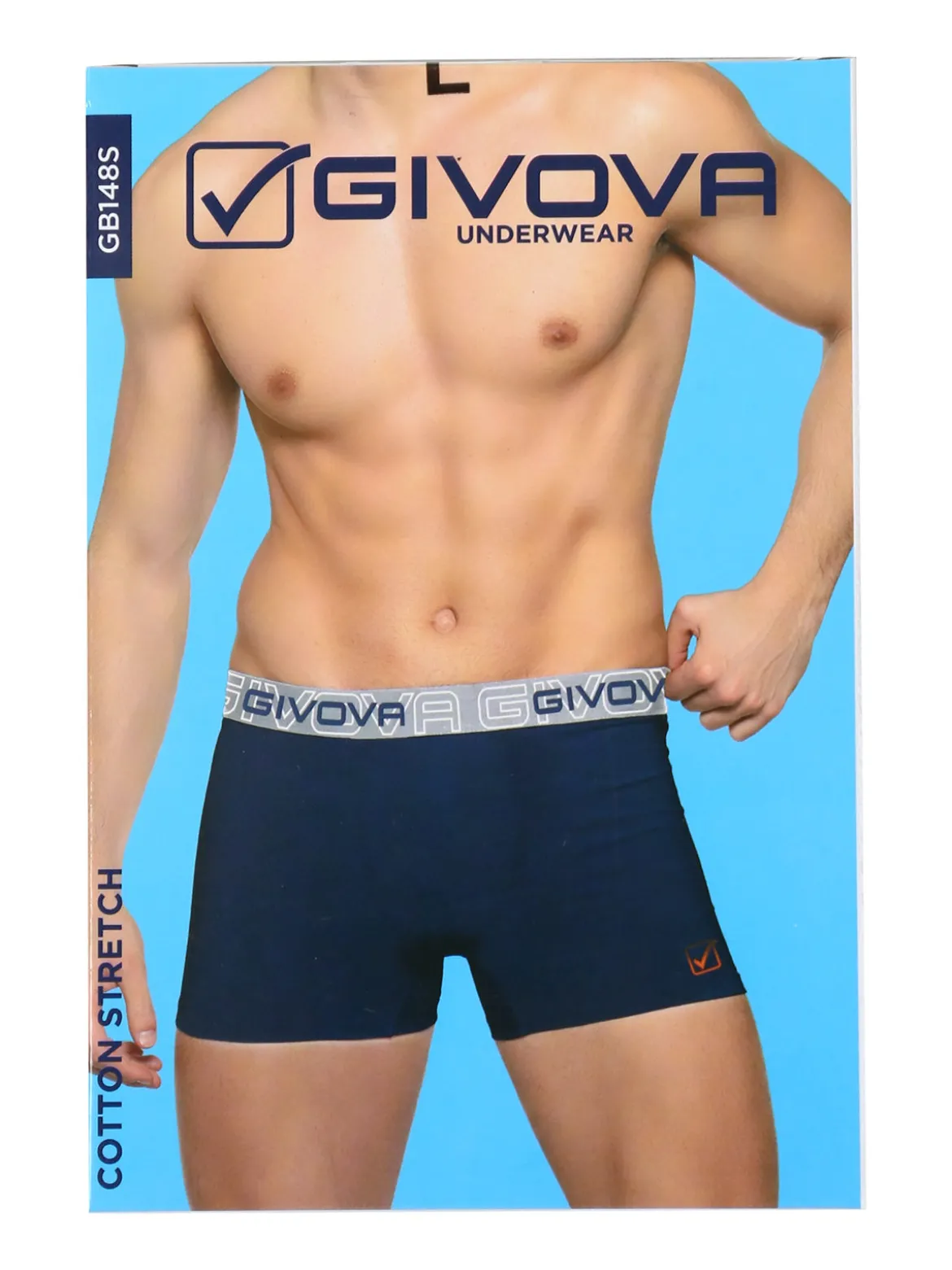 Givova Boxer da uomo in cotone bielastico - blu