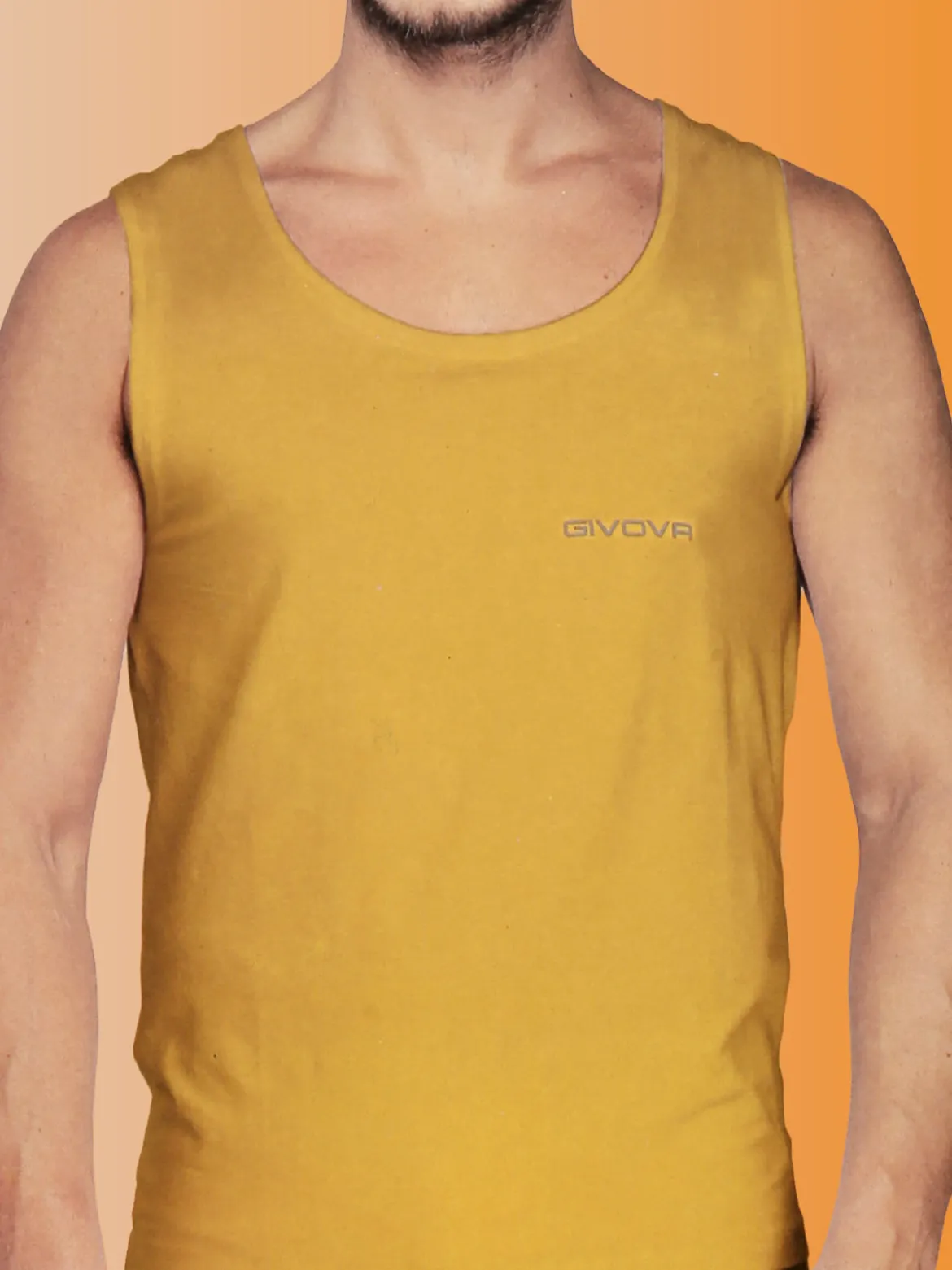 Givova Canotta uomo in cotone - senape