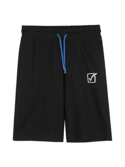 Givova Completo corto da ragazzo in cotone con t-shirt logo e bermuda - nero