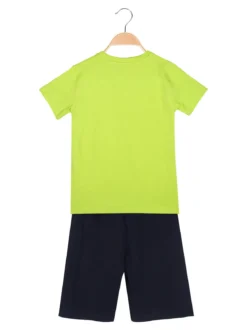 Givova Completo corto da ragazzo 2 pezzi in cotone con t-shirt e bermuda - mela
