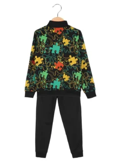 Givova Completo tuta da bambino felpato 2 pezzi con zip - verde