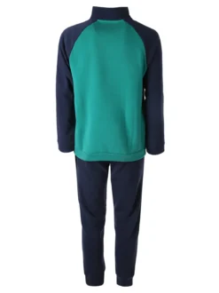 Givova Completo tuta felpata da uomo 2 pezzi full zip - verde