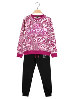 Givova Completo tuta girocollo da ragazza - fucsia