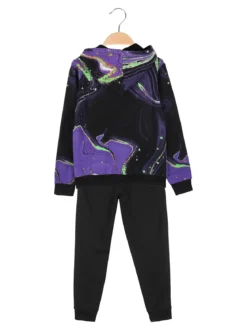 Givova Completo tuta 2 pezzi da bambino con cappuccio e zip - viola