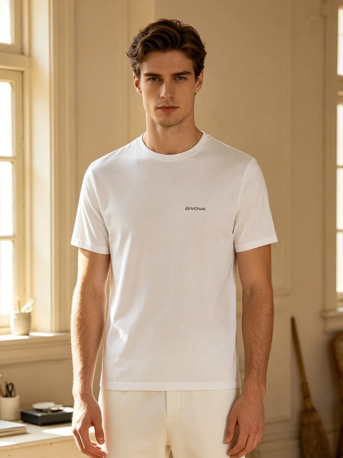 Givova Confezione da 2 t-shirt girocollo da uomo in cotone - assortito