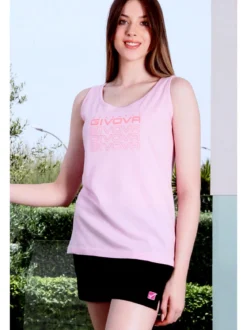 Givova Pigiama corto da donna in cotone con canotta e shorts