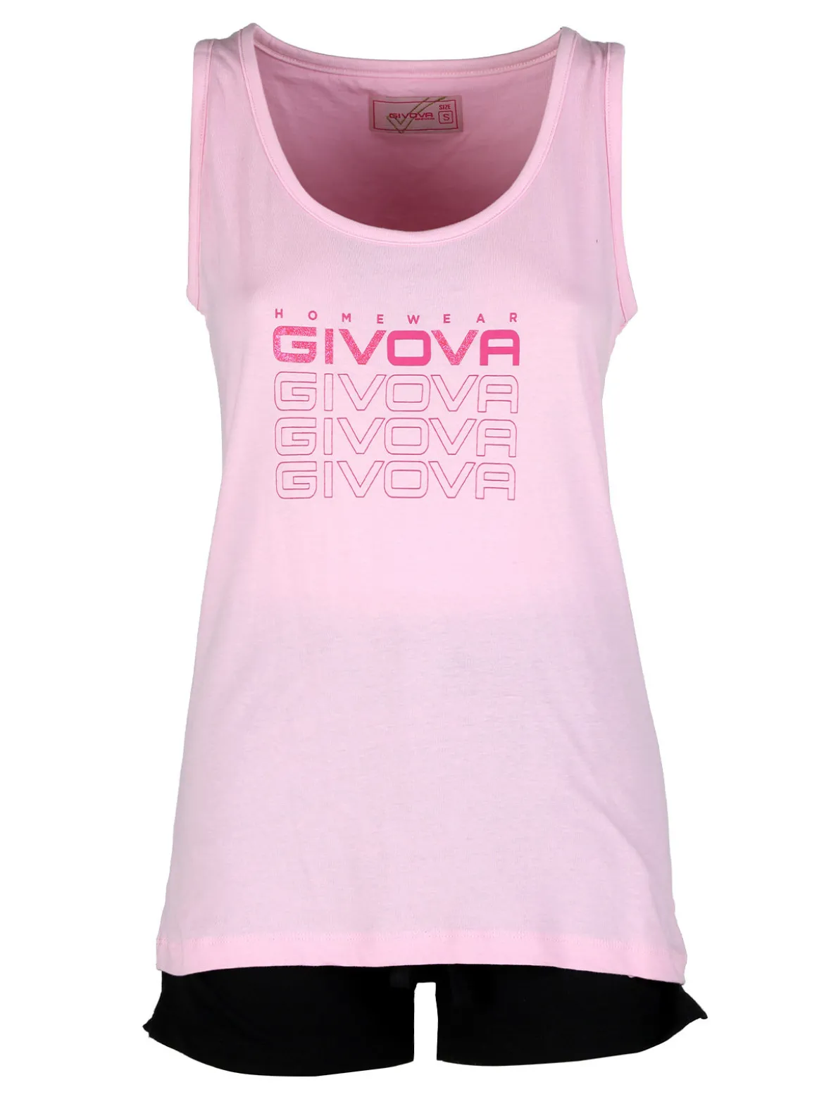 Givova Pigiama corto da donna in cotone con canotta e shorts