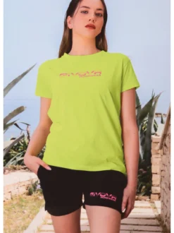 Givova Pigiama corto da donna in cotone con t-shirt e shorts
