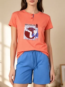 Givova Pigiama corto da donna in misto cotone jersey