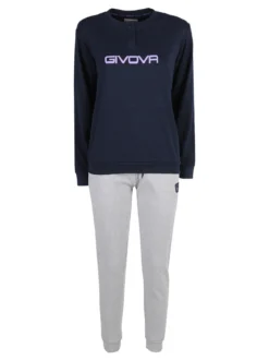 Givova Pigiama donna in cotone interlock - blu scuro