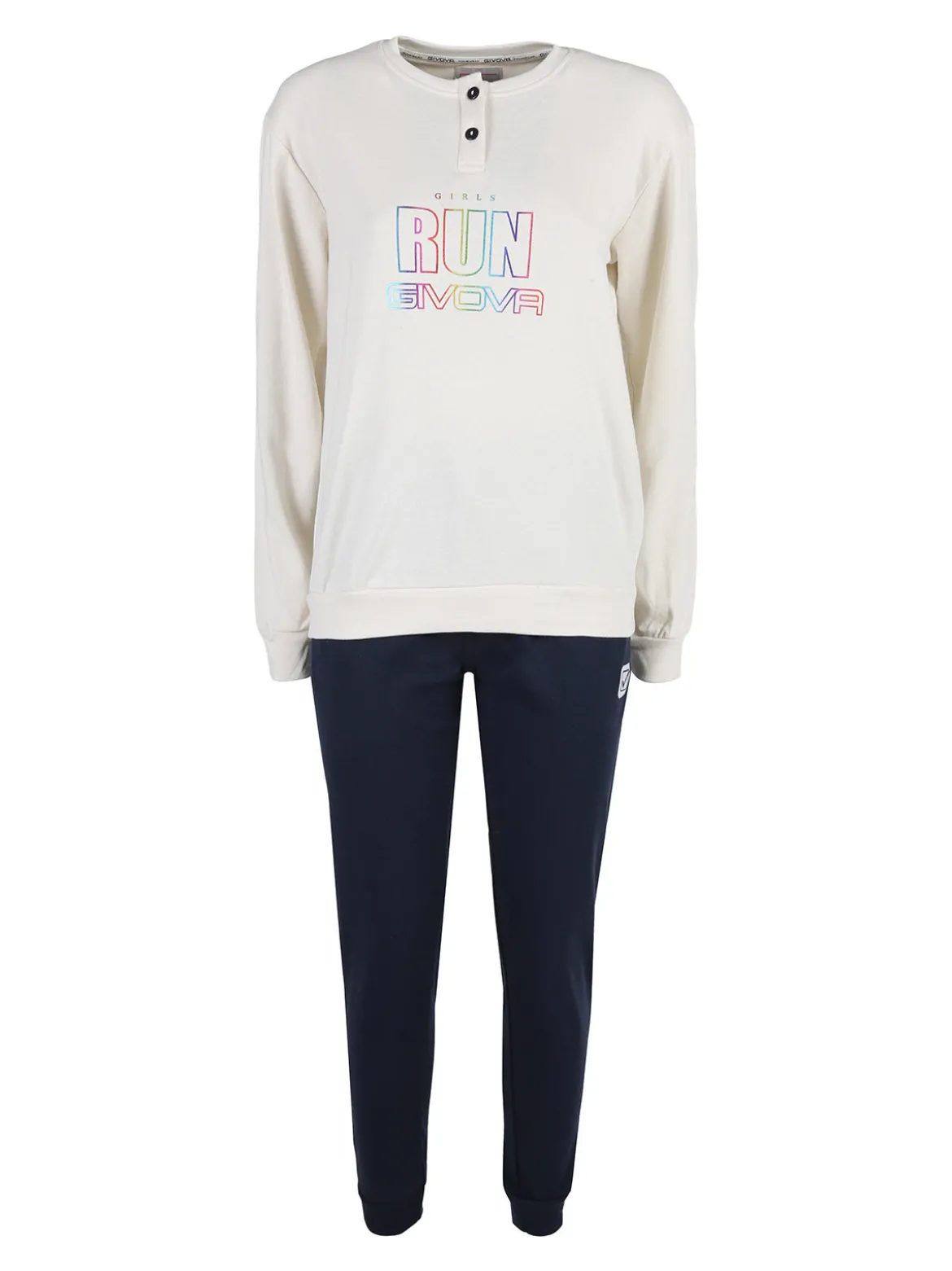 Givova Pigiama donna in cotone interlock - panna