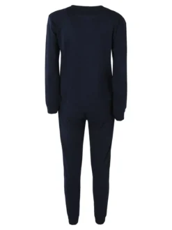 Givova Pigiama lungo da donna in cotone interlock - blu scuro