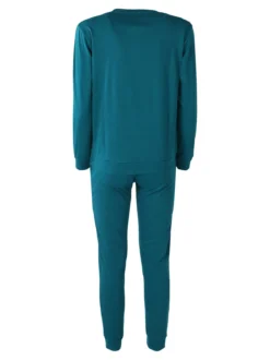 Givova Pigiama lungo da donna in cotone interlock - ottanio