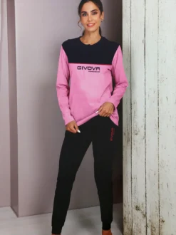 Givova Pigiama lungo da donna in misto cotone - blu scuro