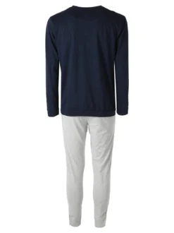 Givova Pigiama lungo da uomo in misto cotone - blu scuro