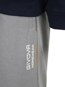 Givova Pigiama lungo da uomo in misto cotone interlock - blu scuro