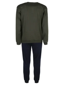 Givova Pigiama lungo da uomo in misto cotone interlock - militare