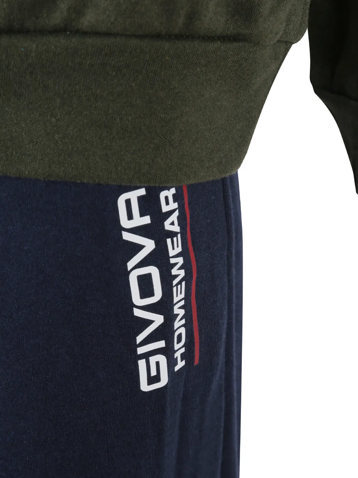 Givova Pigiama lungo da uomo in misto cotone interlock - militare
