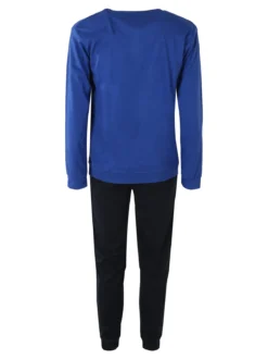 Givova Pigiama uomo in misto cotone interlock con logo - blu