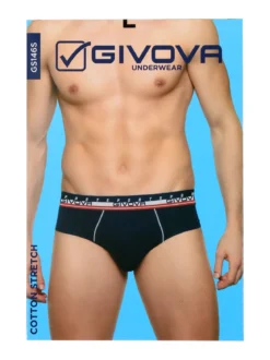 Givova Slip da uomo in cotone bielastico - blu scuro