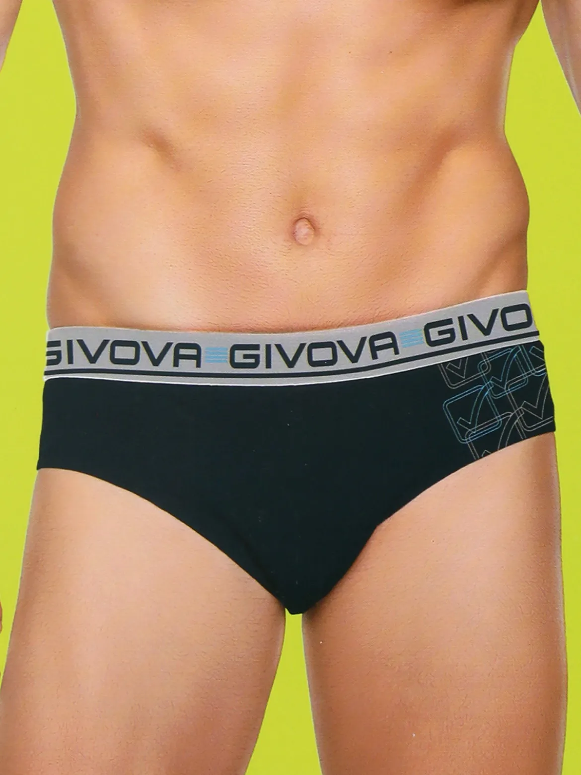 Givova Slip da uomo in cotone bielastico - blu scuro