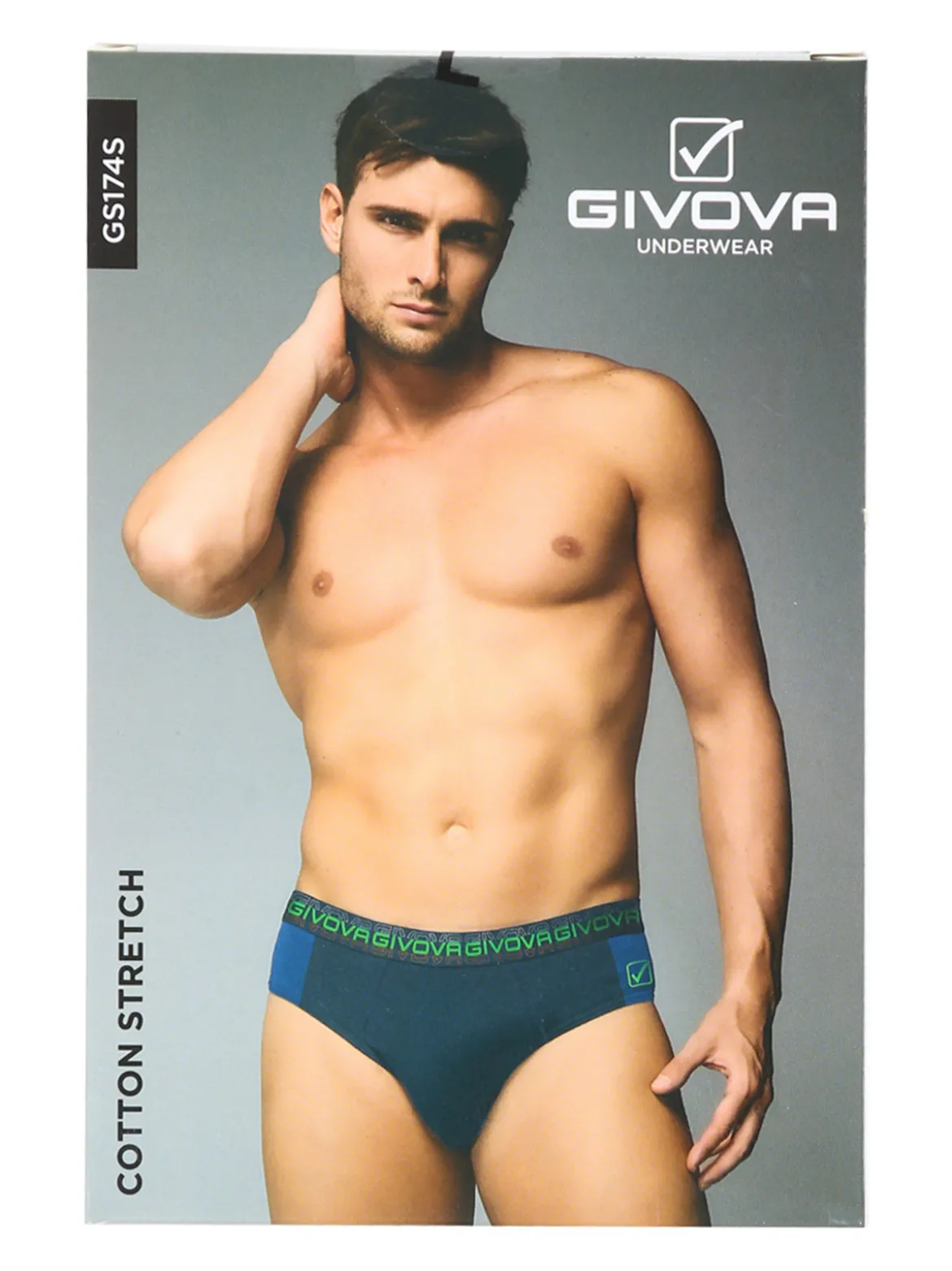 Givova Slip da uomo in cotone stretch - blu