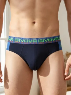 Givova Slip da uomo in cotone stretch - blu scuro