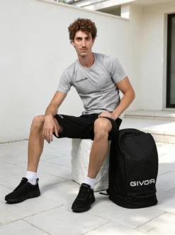 Givova T-shirt girocollo da uomo in cotone - grigio