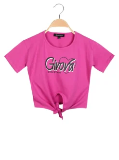 Givova T-shirt manica corta da bambina con nodo