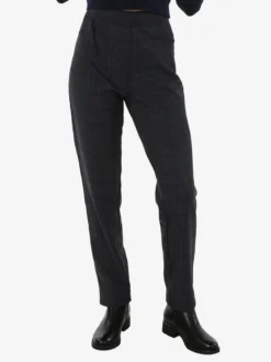Gladys Leggings donna pied de poule con interno in pile - blu scuro