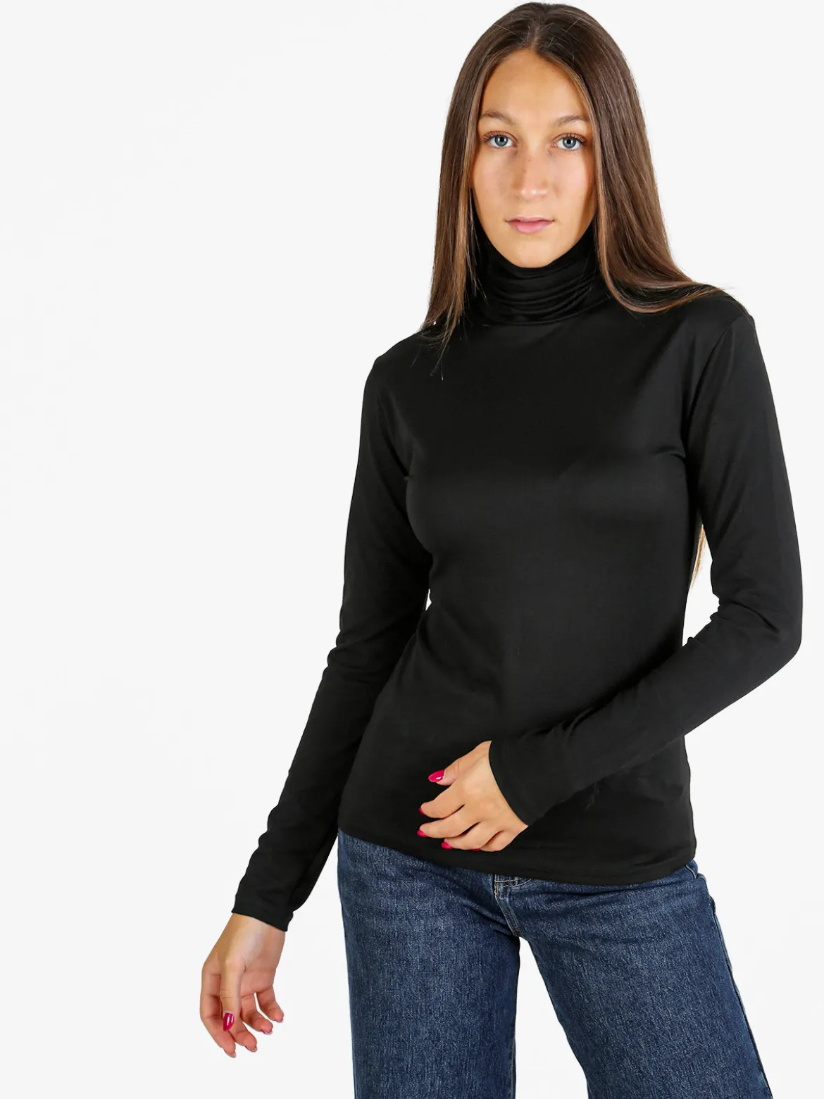 Gladys Maglia dolcevita donna termo light - nero