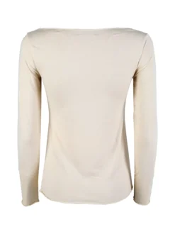 Gladys Maglia donna termo light con scollo a barca - naturale