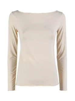 Gladys Maglia donna termo light con scollo a barca - naturale