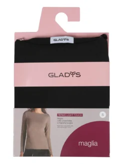 Gladys Maglia donna termo light con scollo a barca - nero