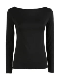 Gladys Maglia donna termo light con scollo a barca - nero