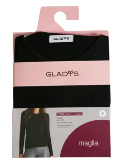 Gladys Maglia girocollo da donna termo light - nero