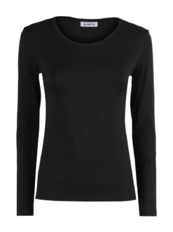 Gladys Maglia girocollo da donna termo light - nero