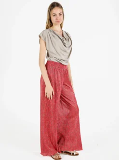 Gladys Pantaloni da donna a gamba larga plissettati
