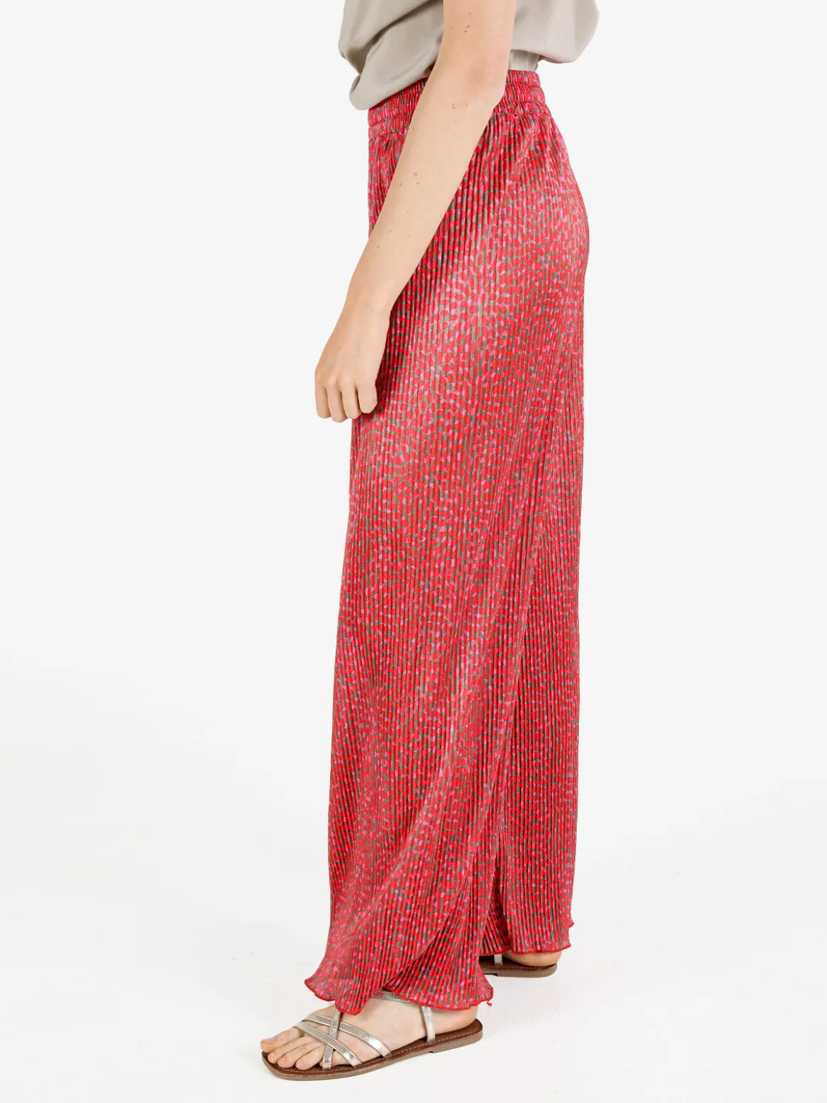 Gladys Pantaloni da donna a gamba larga plissettati