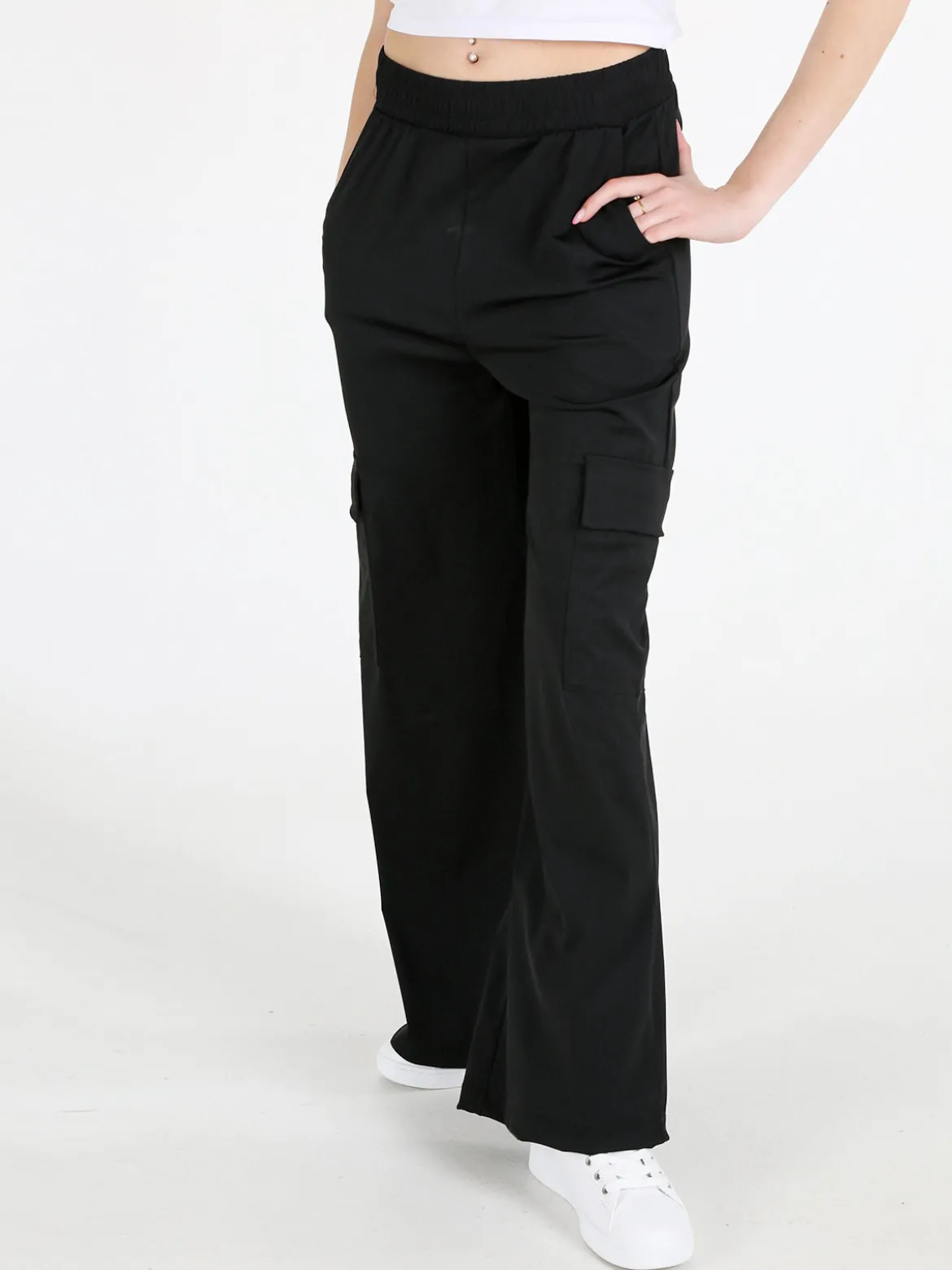 Gladys Pantaloni da donna cargo a gamba larga