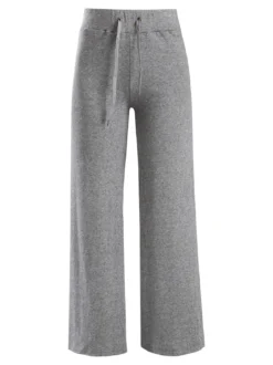 Gladys Pantaloni donna a gamba larga con coulisse - grigio