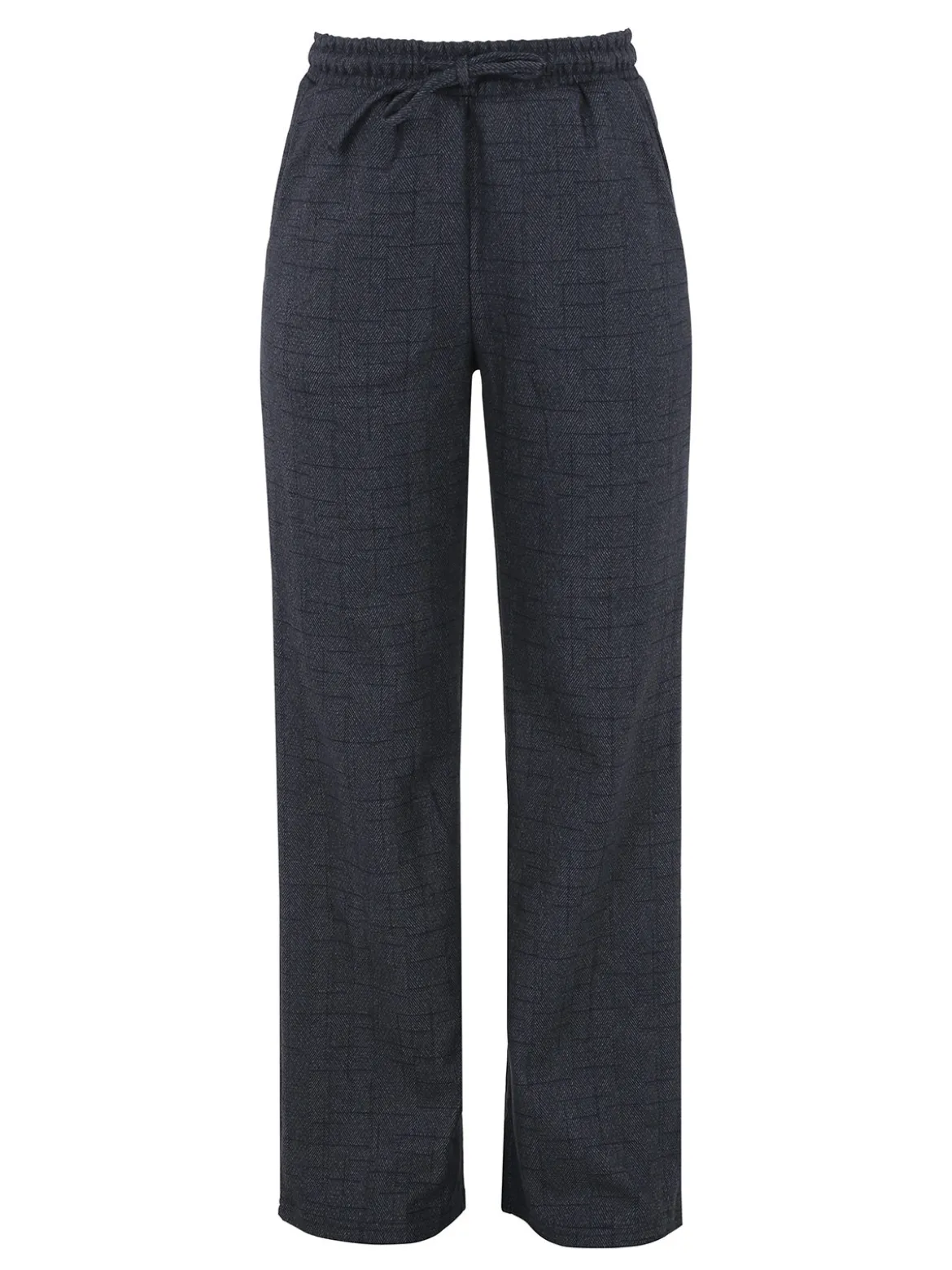 Gladys Pantaloni donna a gamba larga con interno in pile - blu scuro