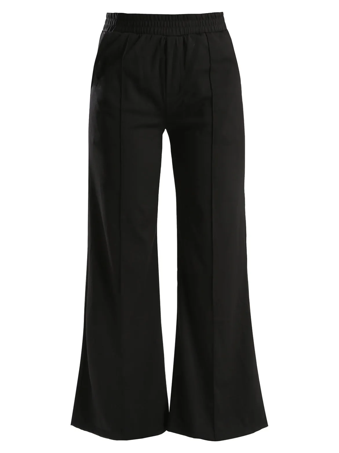 Gladys Pantaloni donna a gamba larga con interno in pile - nero